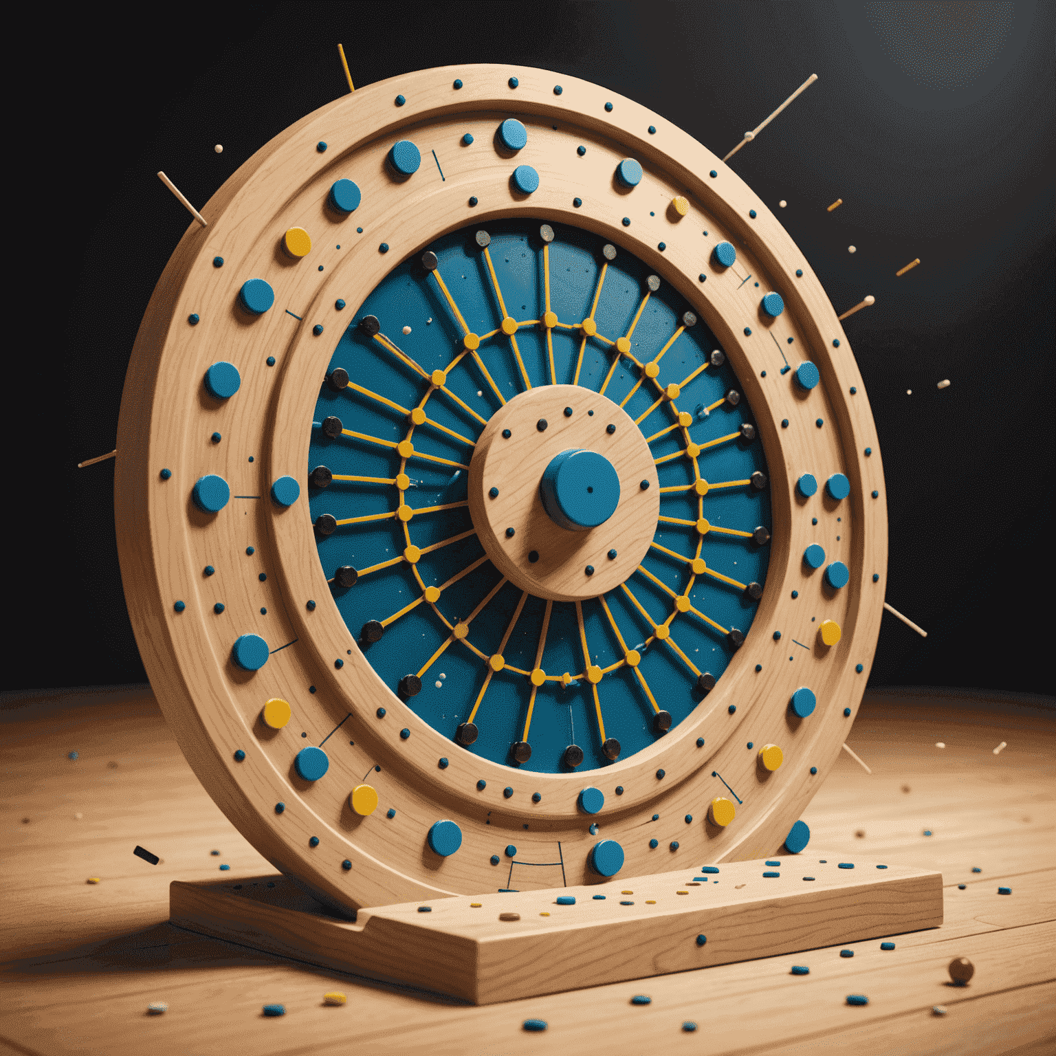 Close-up diagram of a Plinko disc colliding with a peg, showing the angle of incidence, resulting trajectory, and force vectors