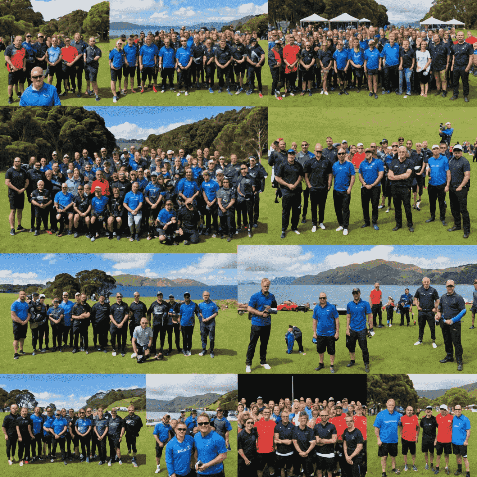 A collage of PlinkoForce players, New Zealand office, and community events showcasing the vibrant PlinkoForce community